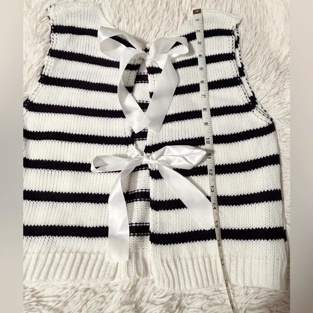 NWOT Striped Knitted Vest/Top, sz S - Picture 9 of 11